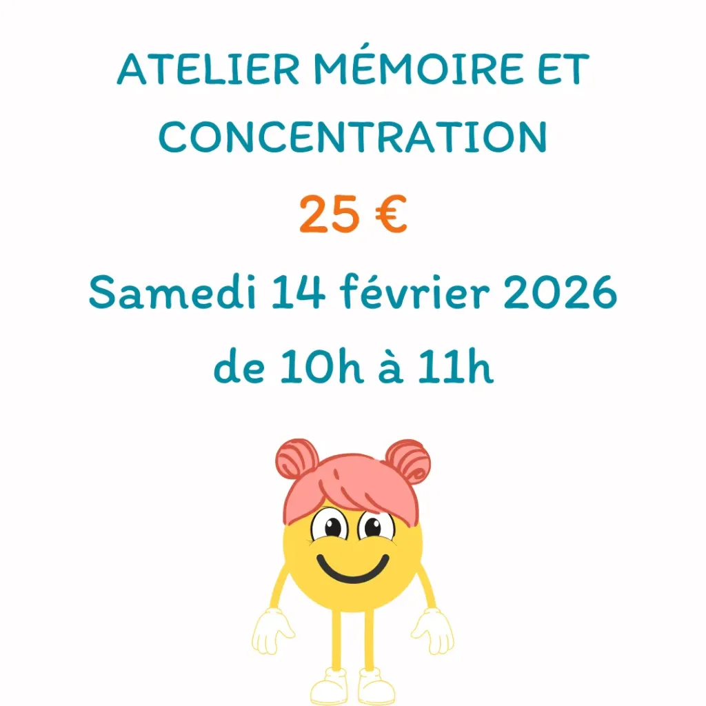 Atelier mémoire et concentration - Samedi 14 février 2026 - de 10h à 11h