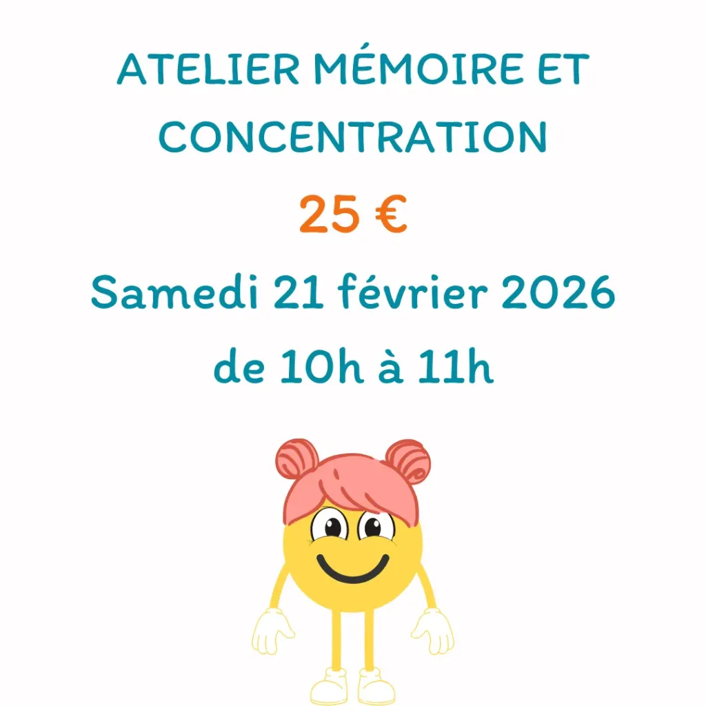 Atelier mémoire et concentration - Samedi 21 février 2026 - de 10h à 11h