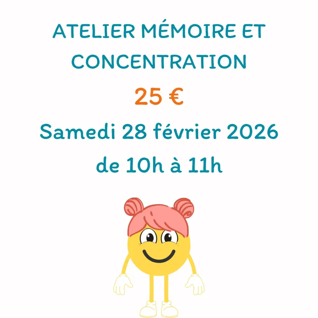 Atelier mémoire et concentration - Samedi 28 février 2026 - de 10h à 11h